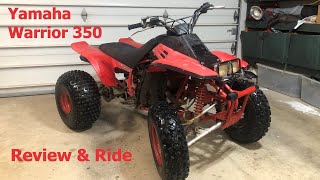 1987 Yamaha Warrior 350 Review and Ride Great condition [upl. by Dawkins]