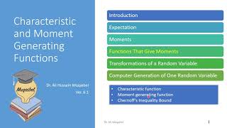 33 Characteristic and Moment Generating Functions [upl. by Anilegna378]