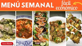 Menú semanal FÁCIL Y NUTRITIVO  Cocina de Addy [upl. by Marney]