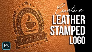 Photoshop Create The Stamped Leather Effect [upl. by Aneekal]