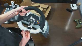 Xbox 360 Wireless Racing Wheel Unboxing [upl. by Atoiyanap]