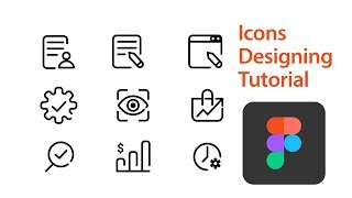 Figma iconography tutorial How To Create Line Icons For Your Ui Design By Using Free Software Figma [upl. by Nerb]