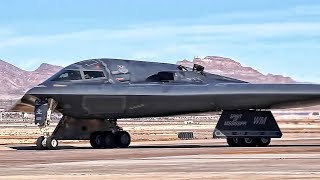 B2 Bomber Flight Operations At Nellis AFB [upl. by Dickenson]