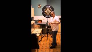 The DartsBuddy popup portable Dartboard stand with FREE Oche mate [upl. by Ettezil611]