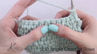 Split Single Crochet in Rows [upl. by Salb60]