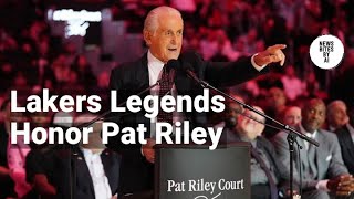 Lakers Legends Surprise Pat Riley with Statue Ceremony [upl. by Nipsirc642]