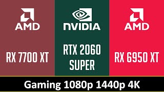 RX 7700 XT vs RTX 2060 SUPER vs RX 6950 XT [upl. by Nanaek]