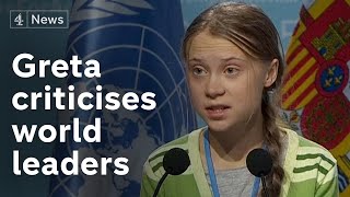 Greta Thunberg’s speech at UN climate change conference [upl. by Jeddy]