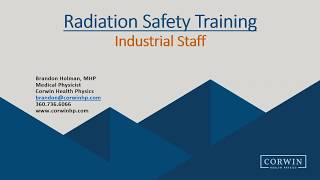 Radiation Safety Training for Industrial XRay [upl. by Pinkerton]