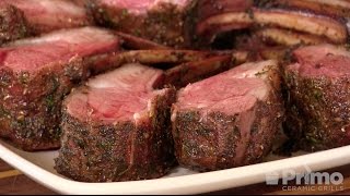 Primo Slow Roasted Rack of Lamb Recipe [upl. by Reffotsirk454]