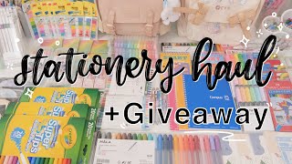 🍧 Back to School Stationery Haul  INTERNATIONAL GIVEAWAY✨ [upl. by Rma252]