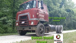 671 Detroit dieselDriving the 1971 international Transtar 4070a [upl. by Gee]