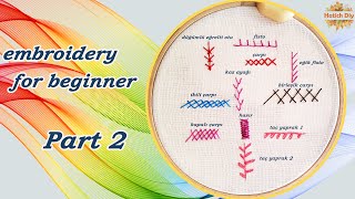 How To Embroidery  Nakış nasıl yapılır embroidery for beginners 2  bordado [upl. by Seiuqram]