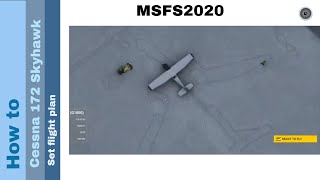 Flight Simulator 2020  How to  Cessna 172 Skyhawk G1000  Set flight plan [upl. by Elatnahc]