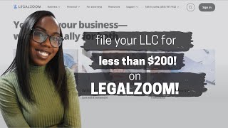 File your LLC in 2023 for less than 200 on Legalzoom  DIY Step by Step [upl. by Younglove]