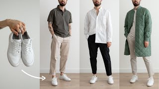 10 Ways To Style White Sneakers [upl. by Yrrag]