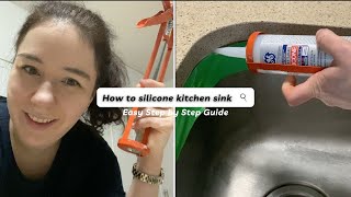 How to Silicone Kitchen Sink for Beginners Full tutorial on how to remove and apply a new one [upl. by Retsevlis403]