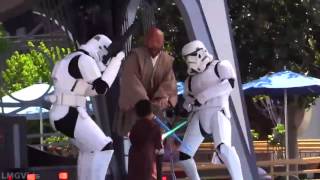 Star Wars Child goes full Sith Lord at Disneyland [upl. by Nordin]