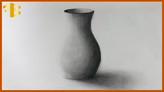 How to Draw Flower Vase  Flower Pot Drawing  FarBay Art Academy [upl. by Eikcin535]