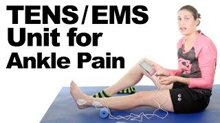 How to Use a TENS  EMS Unit for Ankle Pain Relief  Ask Doctor Jo [upl. by Joseito340]