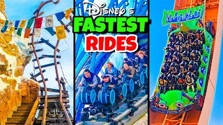 Top 10 Fastest Disney Rides in the World  Walt Disney World Disneyland Paris amp More [upl. by Mollie925]