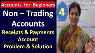 4 Non Trading Accounts  Receipts and Payments Account  Problem No  1 from Financial Accounting [upl. by Dor]