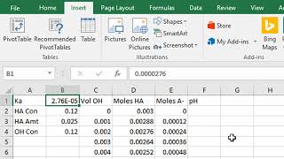 Making a Weak Acid Titration Curve in Excel [upl. by Olegnaed]