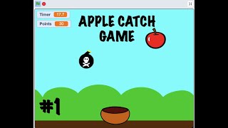 Apple Catching Game in Scratch Tutorial  Part 1 [upl. by Turnbull]