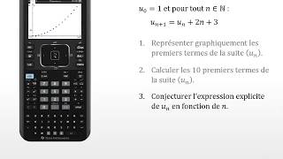 Suite et conjecture sur TINspire™ CX CAS [upl. by Leihcar]