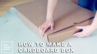 Make an Easy Cardboard Box from Scratch [upl. by Carce]