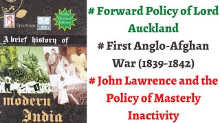 V28 1st AngloAfghan War 18381842 Policy of Masterly Inactivity Spectrum Modern History UPSC [upl. by Aelahs764]