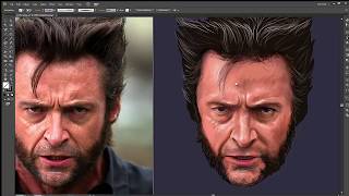 How to create a digital portrait using Adobe Illustrator [upl. by Anilehs446]