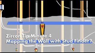 Zircon Tip Minute 4 Mapping the Wall with Stud Finder [upl. by Cindelyn]