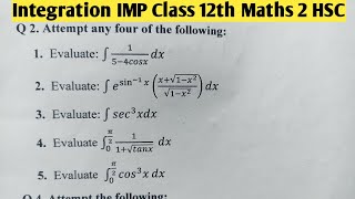 HSC IMP Indefinite Integration Class 12th Maths 2 Maharashtra board Chetan sir [upl. by Amador]