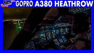 AIRBUS A380 Takeoff from London Heathrow Airport Flight Deck GoPro View [upl. by Comfort]