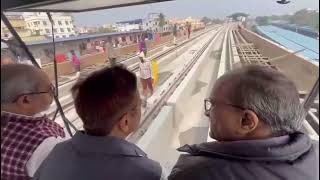 Noapara to Dum Dum Cantonment Trolley Inspection Done in 3km Section  Track Laying Work Done [upl. by Einuj]