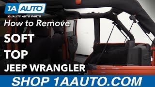 How to Remove Soft Top 0618 Jeep Wrangler [upl. by Meng965]