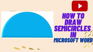 HOW TO DRAW SEMICIRCLE IN WORD [upl. by Hedda857]