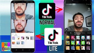 Qual a diferença do Tiktok Normal e Lite    Vídeo comparativo lado a lado [upl. by Irabaj]