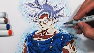 Tutorial How To Draw Gokus Mastered Ultra Instinct Form  Step By Step [upl. by Pierre855]