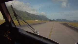 Flight to Frégate Island Takeoff at Seychelles International Airport FSIA [upl. by Noryk150]