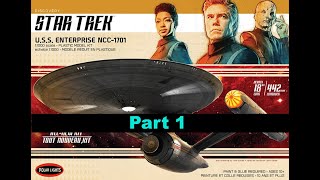 Building Polar Lights 11000 scale USS Enterprise [upl. by Assenahs]