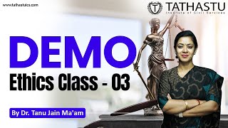 UPSC Preparation Demo Ethics Class3 by Dr Tanu Jain Maam  Open To All  Tathastu ICS [upl. by Ahseenak]