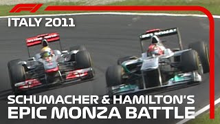 Schumacher amp Hamiltons Epic Monza Battle  2011 Italian Grand Prix [upl. by Vinny]