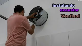 Instalando exaustor 40 cm da Ventisol [upl. by Ahsenaj]