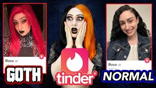 GOTH VS quotNORMALquot TINDER EXPERIMENT 😮 [upl. by Farrel895]