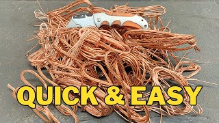 Learn How to Easily Strip Copper Wire By Hand [upl. by Leruj]