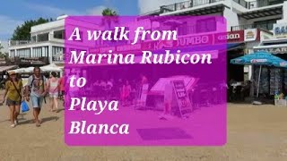 Marina Rubicon to Playa Blanca Beach lanzarote travel [upl. by Chambers]