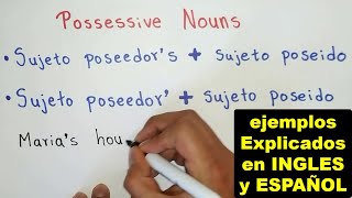 EJEMPLOS oraciones con POSSESSIVE NOUNS en ingles posesivos con S [upl. by Enicul]