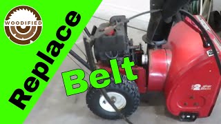 Snowblower Auger Belt Replacement  Easier way [upl. by Swain]